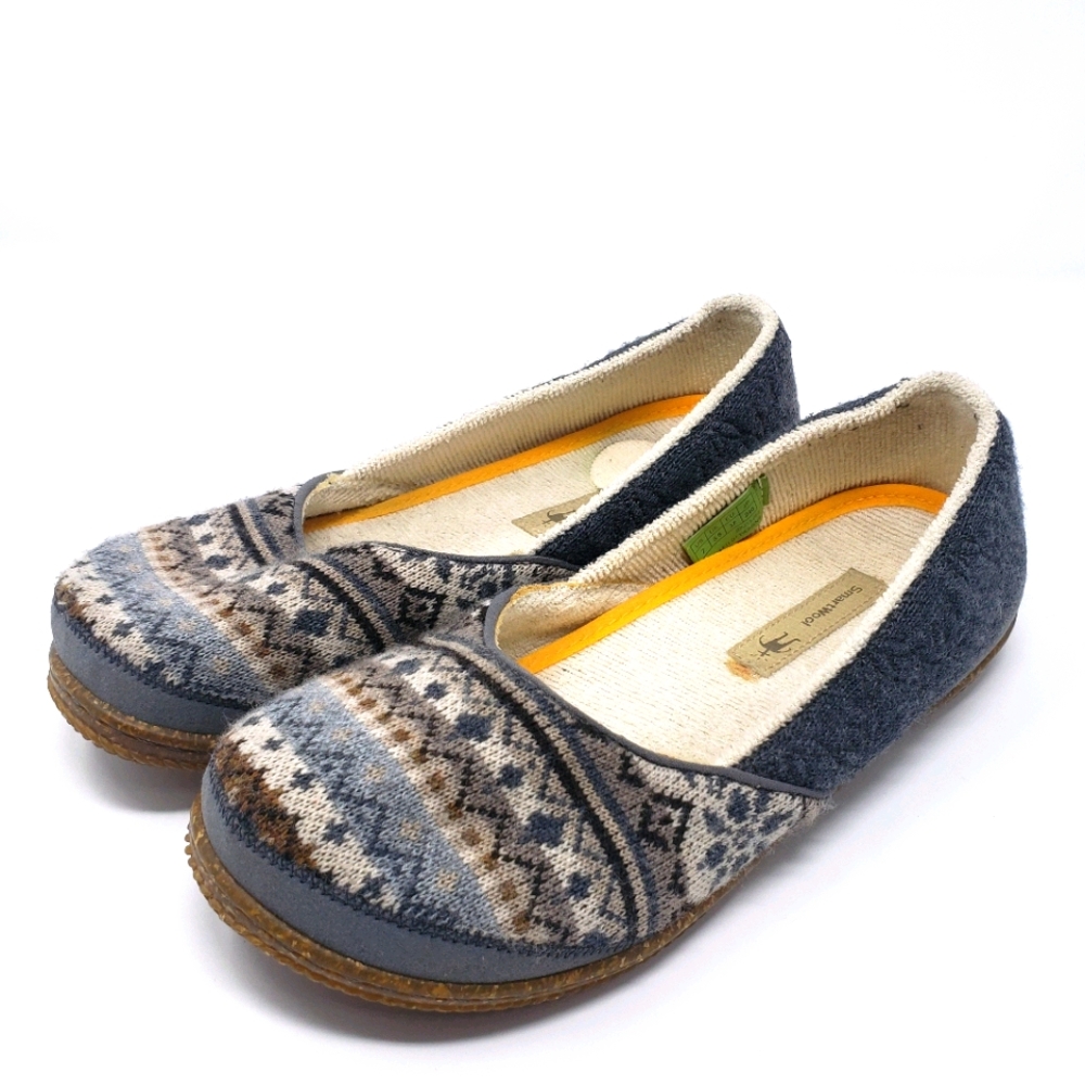 SmartWool Morning Ballet Fair Isle Slippers Size 7
